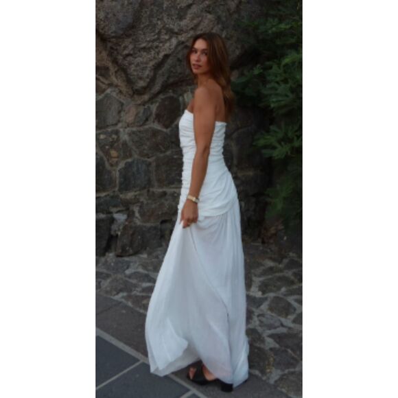 NWT ZARA COMBINATION STRAPLESS MIDI DRESS - Picture 8 of 12